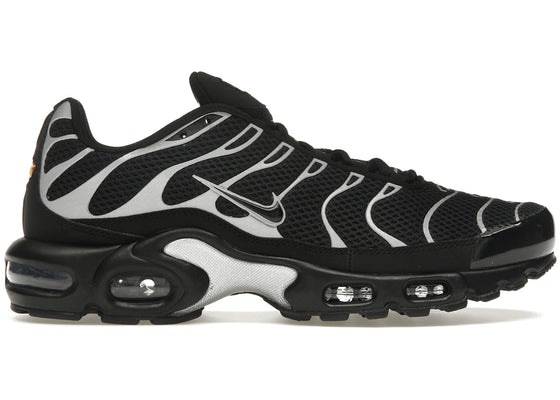 Nike Air Max Plus Premium Black Reflective Silver sneakers - authentic Nike shoes