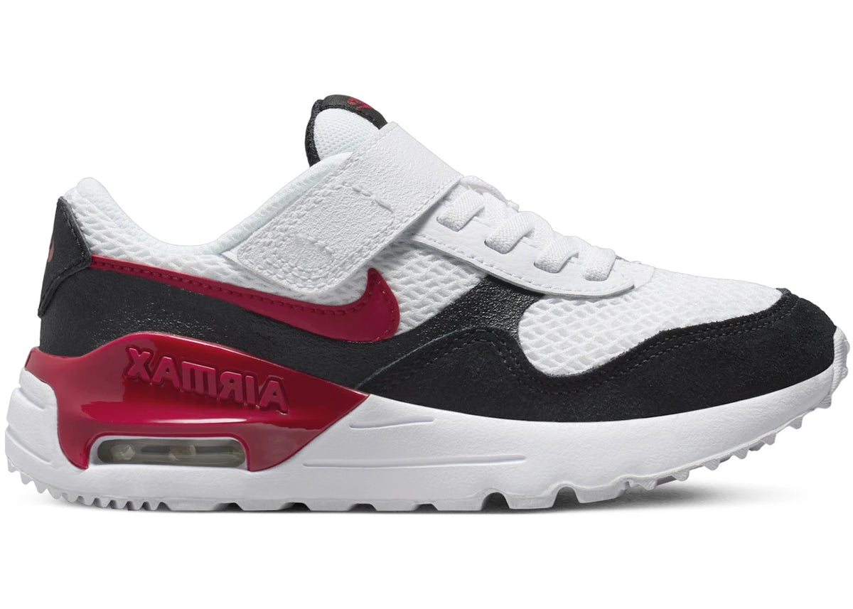 Nike Air Max SYSTM White Black Gym Red (PS) - vue secondaire A