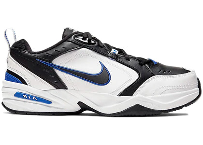 Nike Air Monarch IV Black White Royal Blue - sneakers view 2