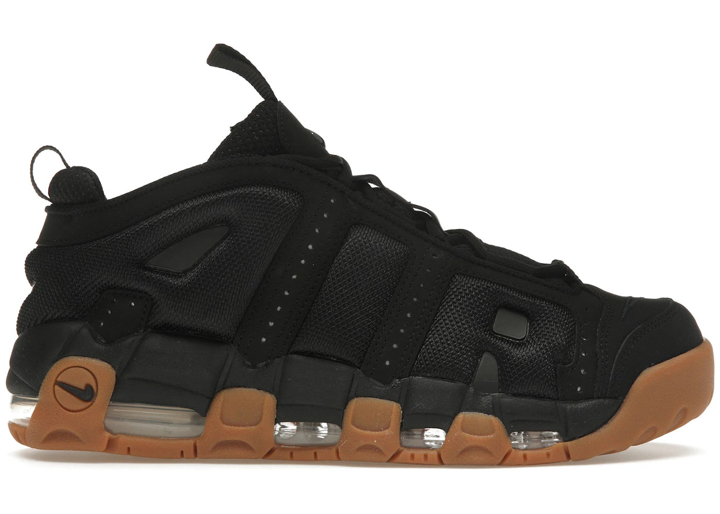 Nike Air More Uptempo Low Black Gum - vue 360