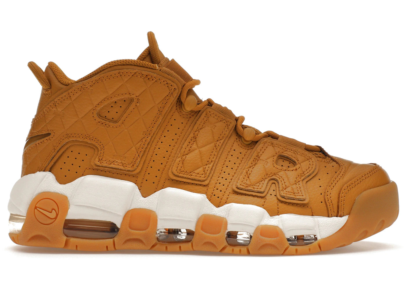 Nike Air More Uptempo Quilted Wheat Gum Light Brown (Women's)