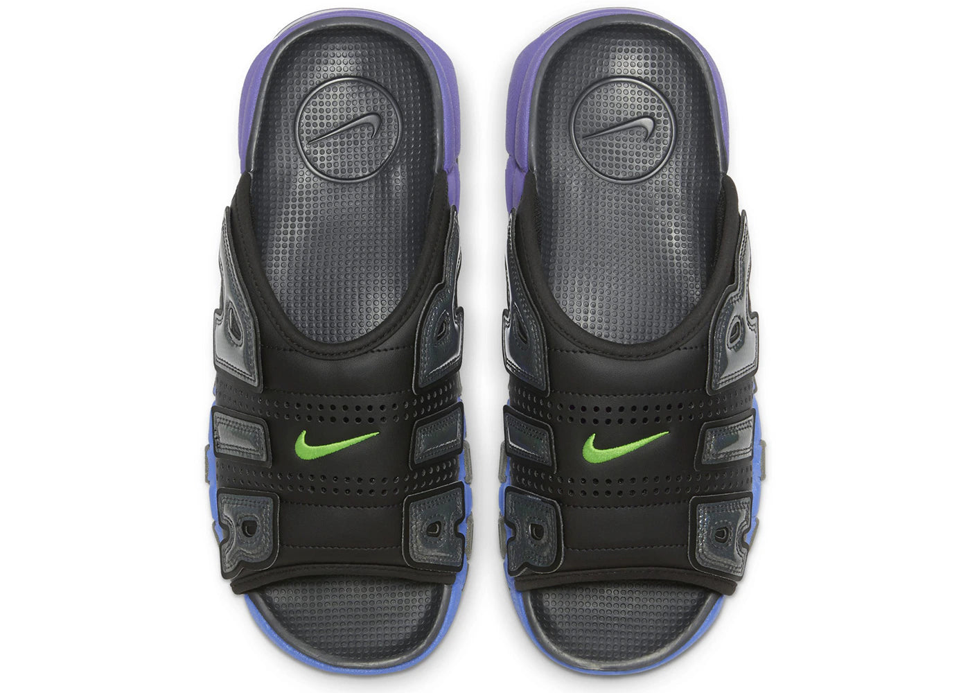 Nike Air More Uptempo Slide Blue Purple Gradient - vue secondaire A