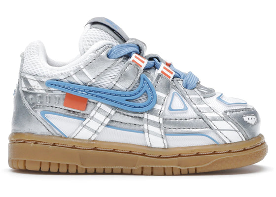 Nike Air Rubber Dunk Off-White University Blue (TD) sneakers - authentic Nike shoes