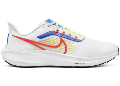 Nike Air Zoom Pegasus 39 White Crimson Racer Blue - authentic Nike sneakers