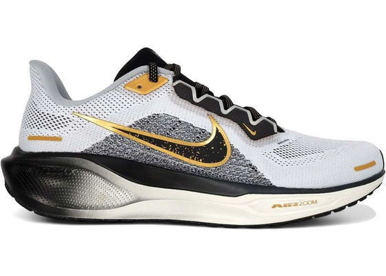 Nike Air Zoom Pegasus 41 Premium White Black Metallic Gold sneakers - authentic Nike shoes