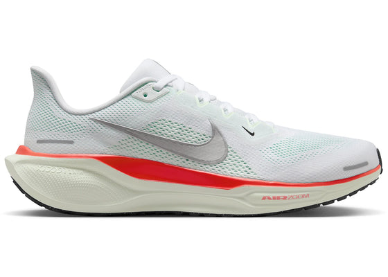 Nike Air Zoom Pegasus 41 White Barely Green Bright Crimson Metallic Silver sneakers - authentic Nike shoes