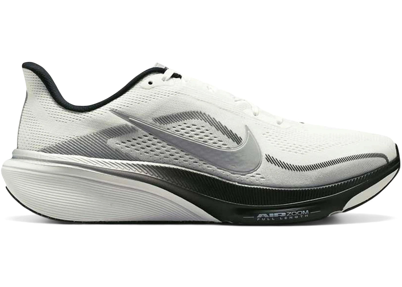 Nike Air Zoom Pegasus 42 Summit White Black Metallic Silver - vue 360