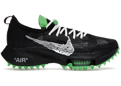 Nike Air Zoom Tempo Next% Flyknit Off-White Black Scream Green sneakers - authentic Nike shoes