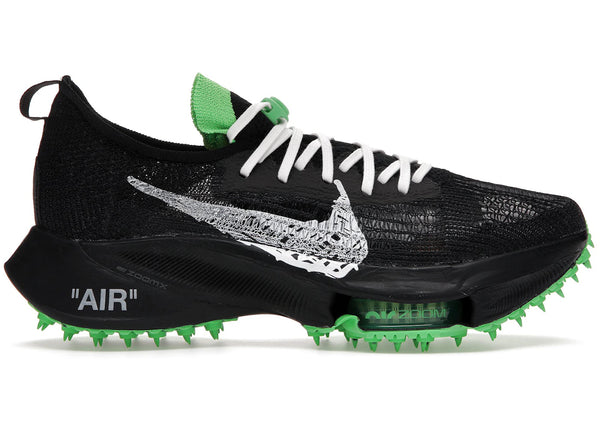 Nike Air Zoom Tempo Next% Flyknit Off-White Black Scream Green sneakers - authentic Nike shoes