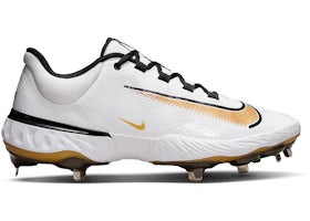 Nike Alpha Huarache Elite 4 Low White Black Metallic Gold