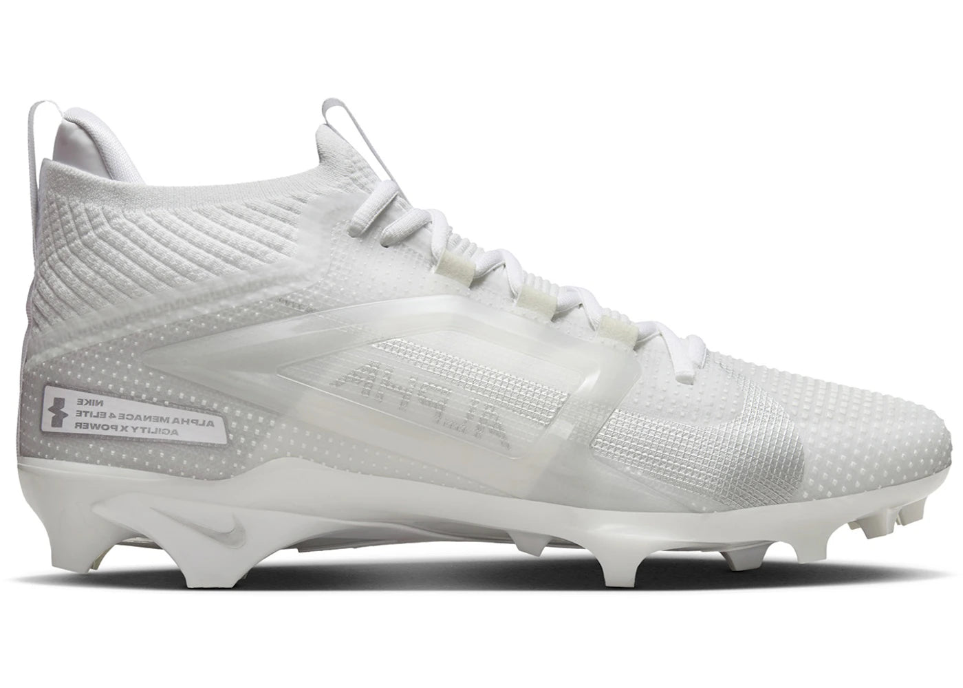 Nike Alpha Menace 4 Elite White Metallic Silver - vue 360