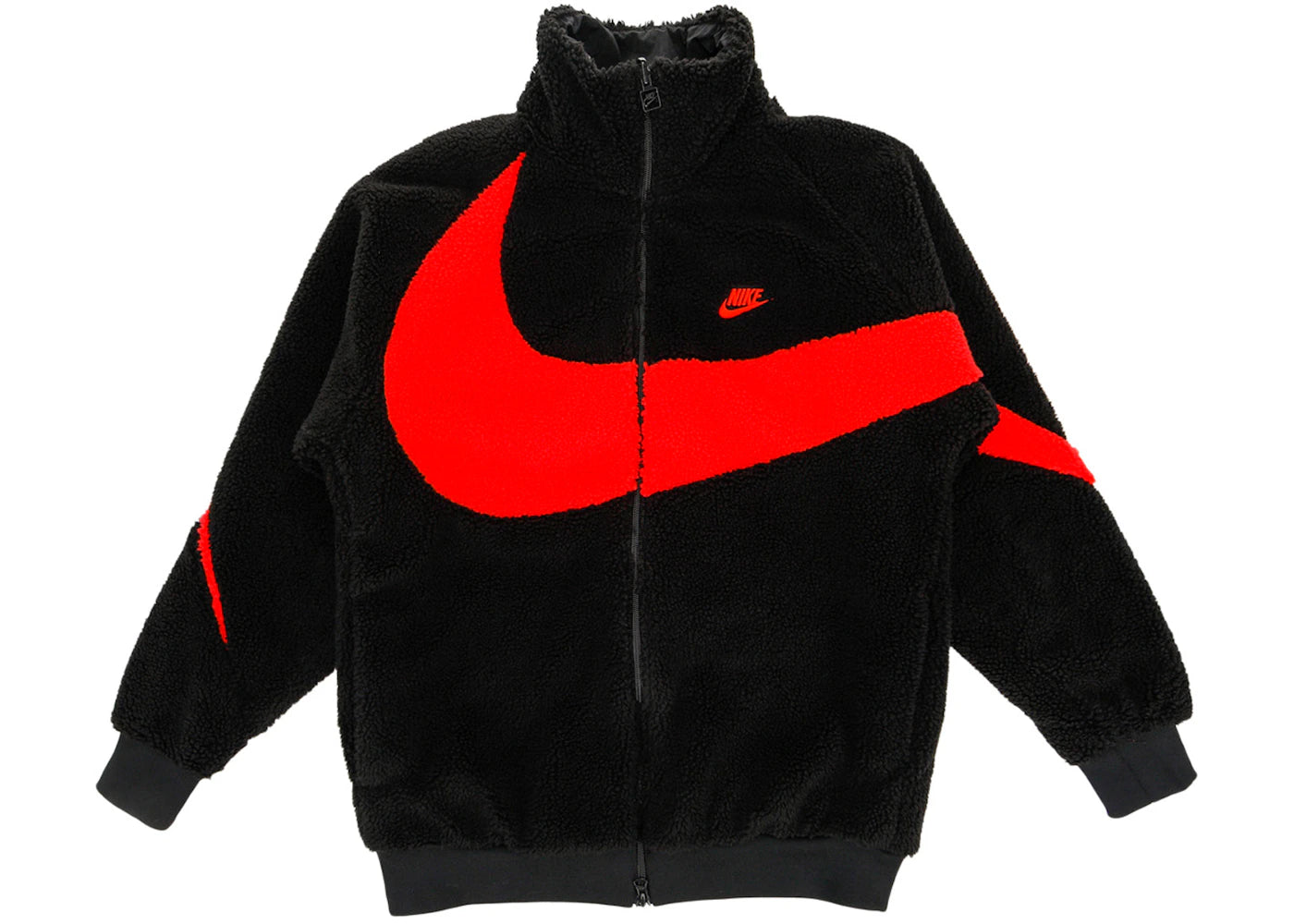 Nike Big Swoosh Reversible Boa Jacket (Asia Sizing) Black Chili Red - vue secondaire A