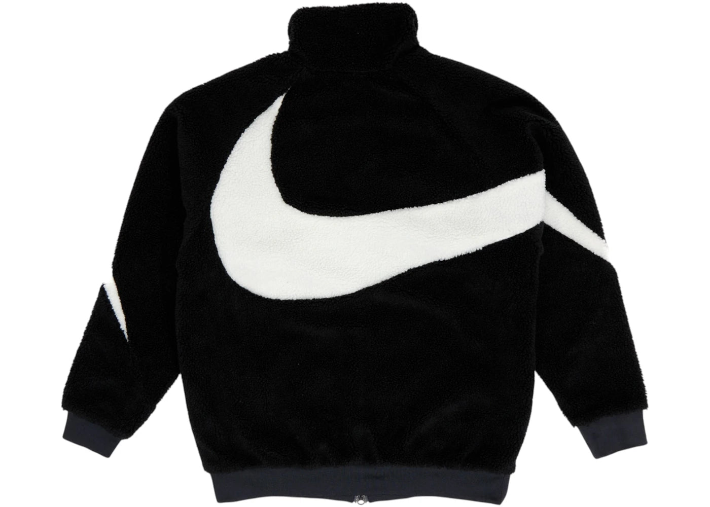 Nike Big Swoosh Reversible Boa Jacket (Asian Sizing) Black White - vue secondaire B