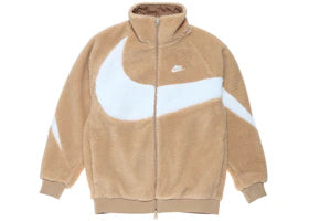 Nike Big Swoosh Reversible Boa Jacket (Asia Sizing) Hemp White - vue 360