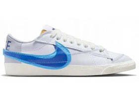 Nike Blazer Low 77 Jumbo Double Swoosh White University Blue - authentic Nike sneakers