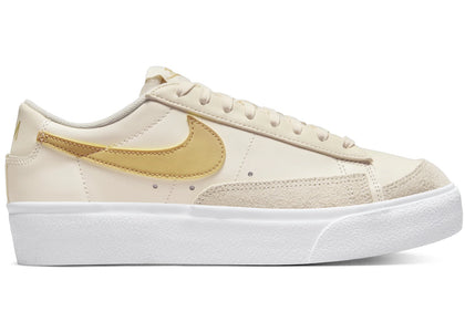 Nike Blazer Low Platform Pale Ivory White Saturn Gold (Women's) - authentic Nike sneakers