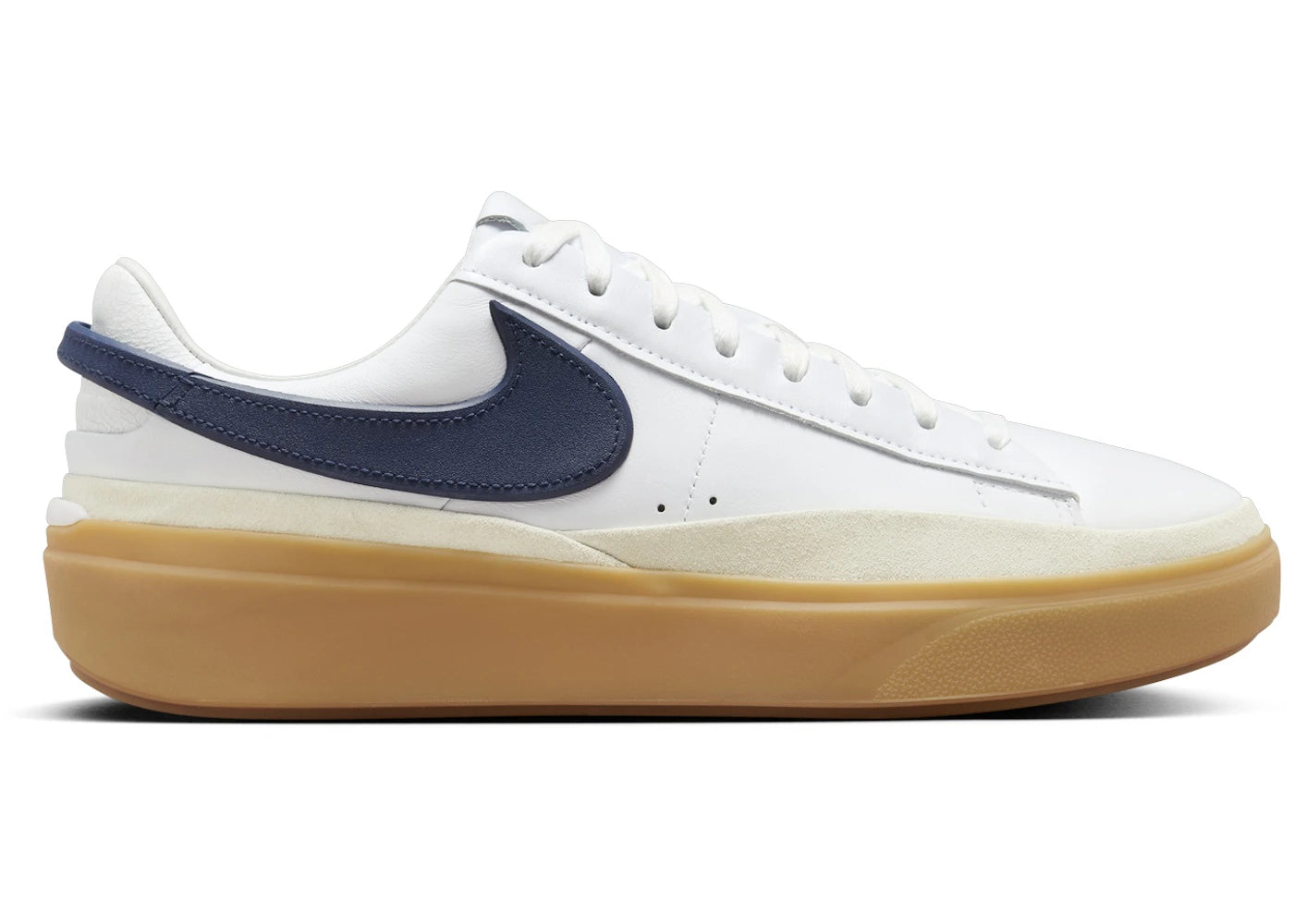 Nike Blazer Phantom Low White Summit White Gum Yellow Midnight Navy - vue 360