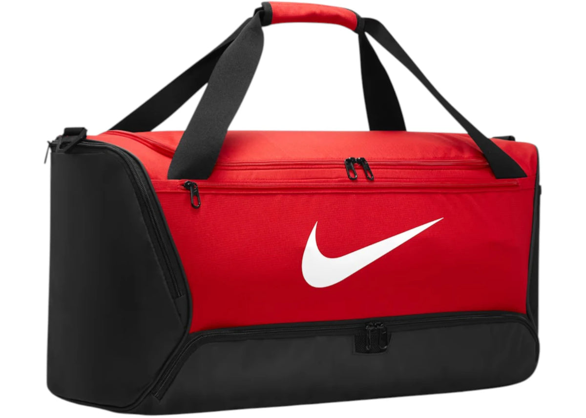Nike Brasilia 9.5 Training Duffel Medium 60L Bag University Red/Black/White - vue 360
