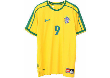 Nike Brazil 1998 Reissue Ronaldo Soccer Replica Jersey Varsity Maize - authentic Nike apparel