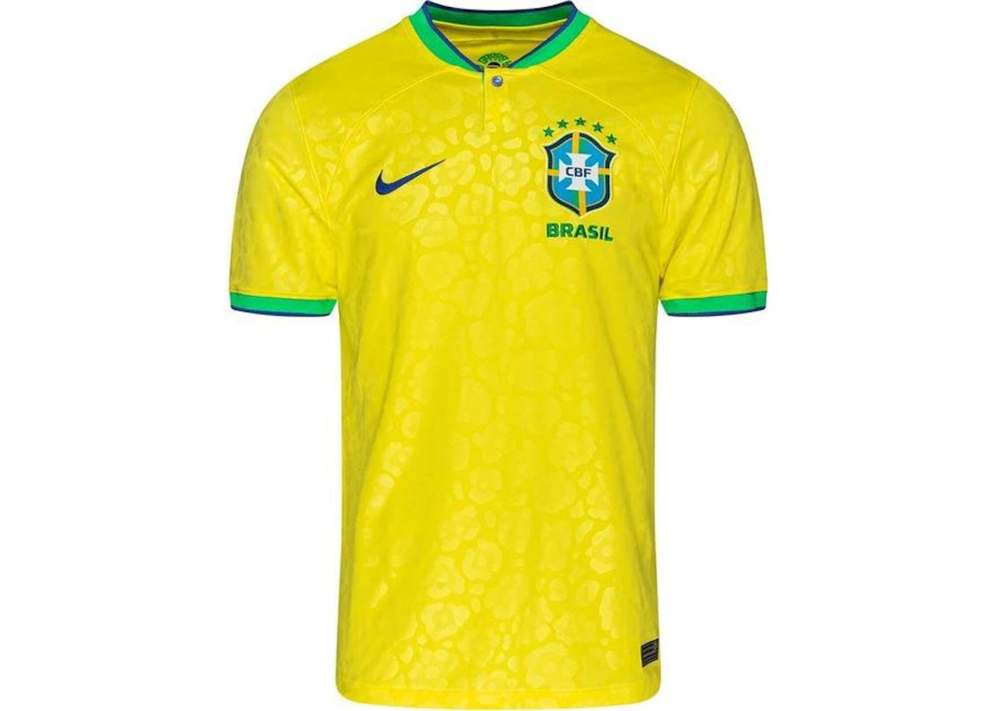 Nike Brazil 2022/23 Stadium Home Jersey Dynamic Yellow/Green Spark/Paramount Blue/Paramount Blue - vue 360