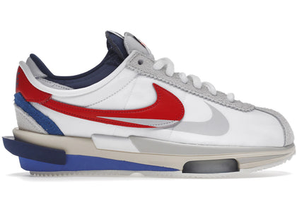 Nike Zoom Cortez SP sacai White University Red Blue - authentic Nike sneakers