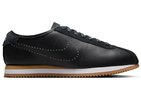 Nike Cortez Leather Black White Gum Perforated Swoosh (Women's) - authentic Nike sneakers