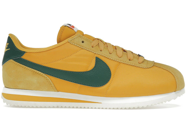 Nike Cortez Textile Yellow Ochre Gorge Green (Women's) sneakers - authentic Nike shoes