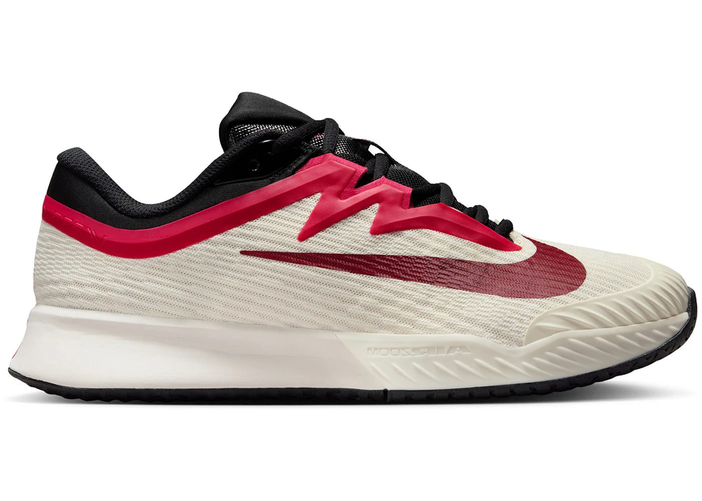 Nike Court Air Zoom Vapor Pro 3 HC Pale Ivory Sail Team Red Rush Pink (Women's) - vue 360