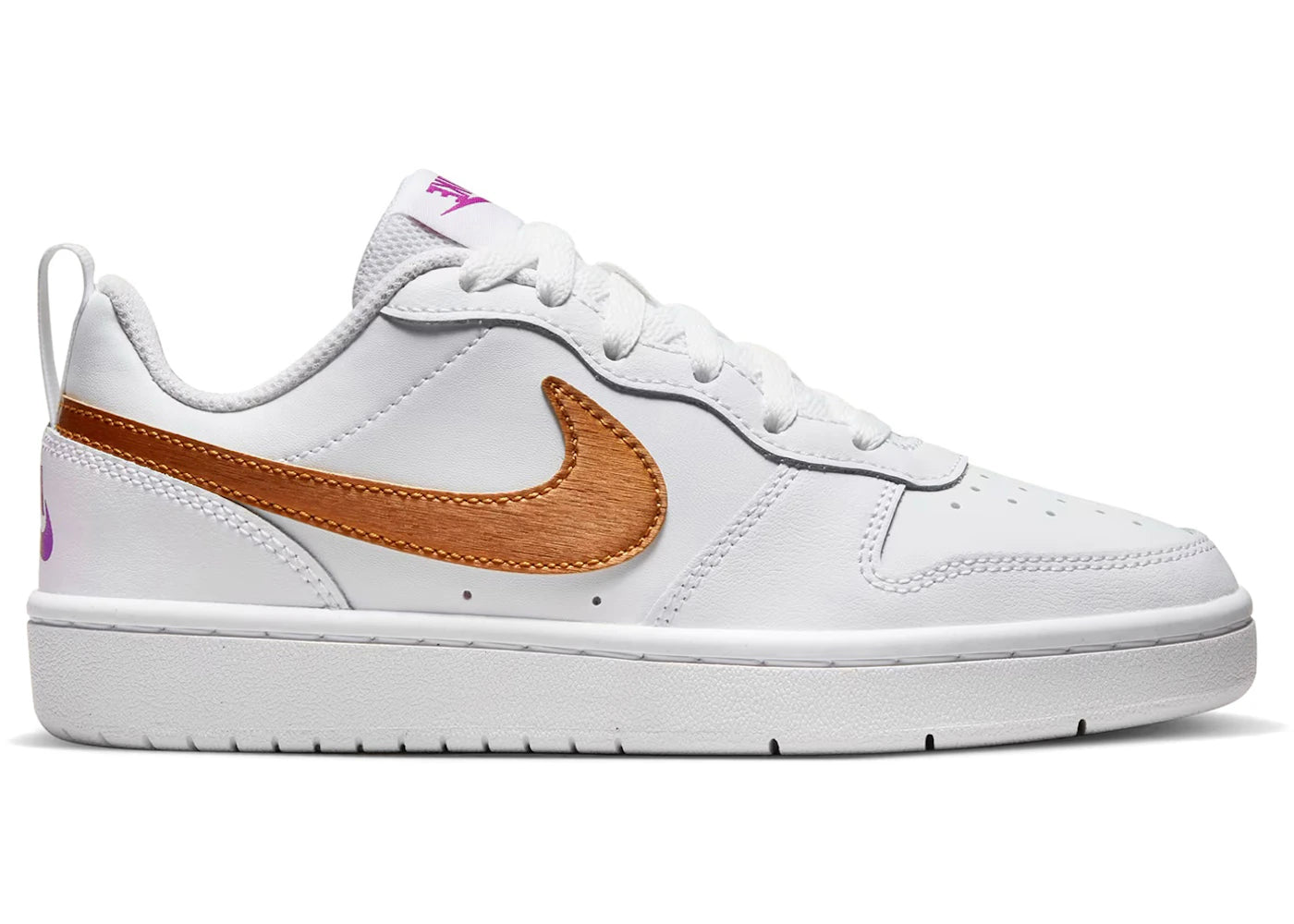 Nike Court Borough Low 2 SE White Metallic Copper (GS) - vue 360