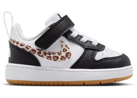 Nike Court Borough Low Black White Leopard Swoosh (TD)