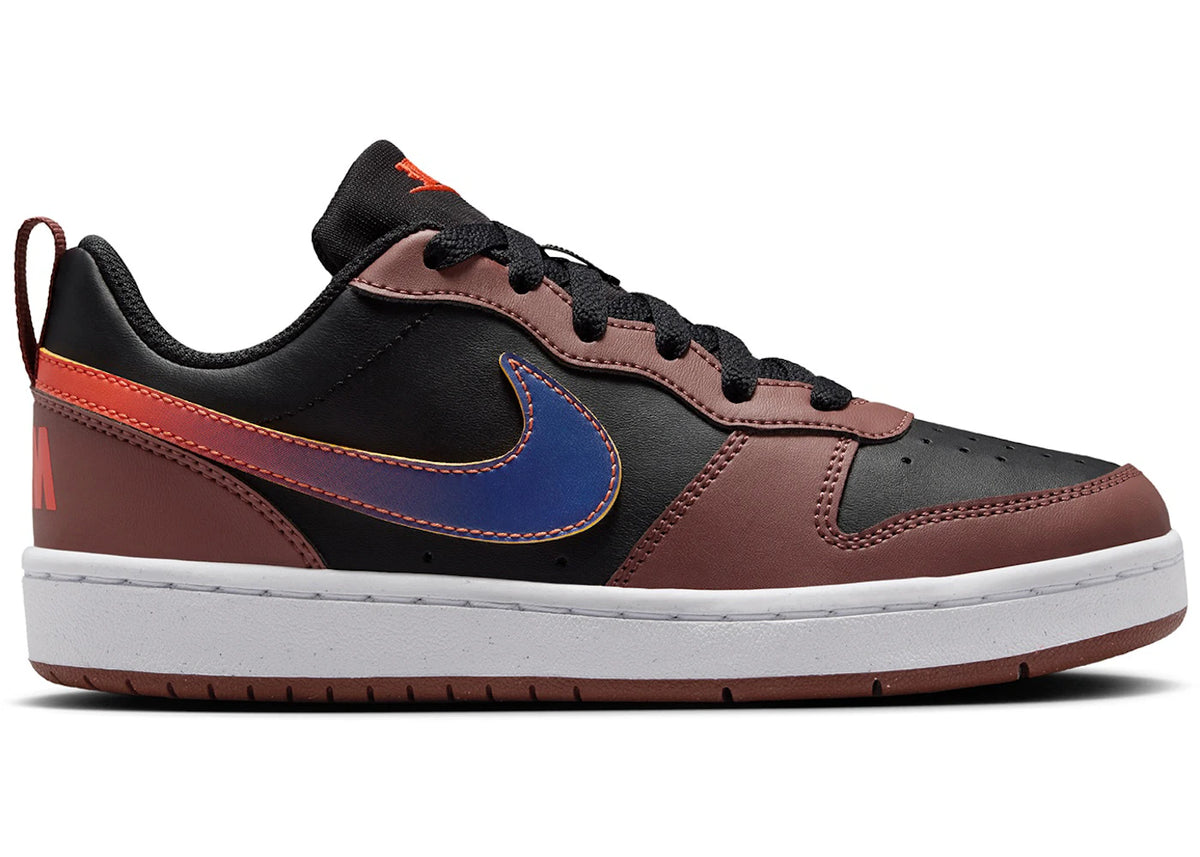 Nike Court Borough Low Recraft Black Red Sepia Orange Deep Night (GS) - vue secondaire A