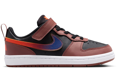 Nike Court Borough Low Recraft Black Red Sepia Orange Deep Night (PS)
