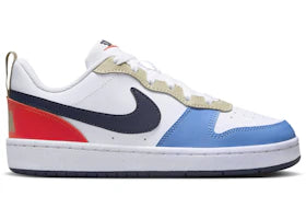 Nike Court Borough Low Recraft White Light Crimson Blue Beyond Thunder Blue (GS) - vue 360