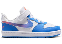 Nike Court Borough Low White Turf Orange Blue Crystal (PS)