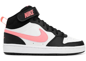 Nike Court Borough Mid 2 Black White Sunset Pulse (GS) - vue 360