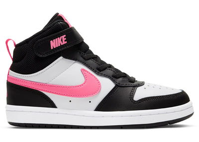 Nike Court Borough Mid 2 Black White Sunset Pulse (PS)