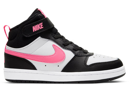 Nike Court Borough Mid 2 Black White Sunset Pulse (PS) - sneakers view 2