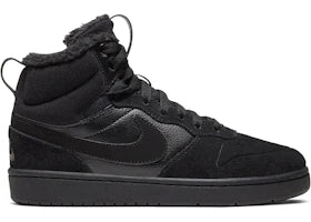 Nike Court Borough Mid 2 Triple Black (GS) - vue 360