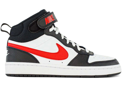 Nike Court Borough Mid 2 White Black University Red (GS) - authentic Nike sneakers