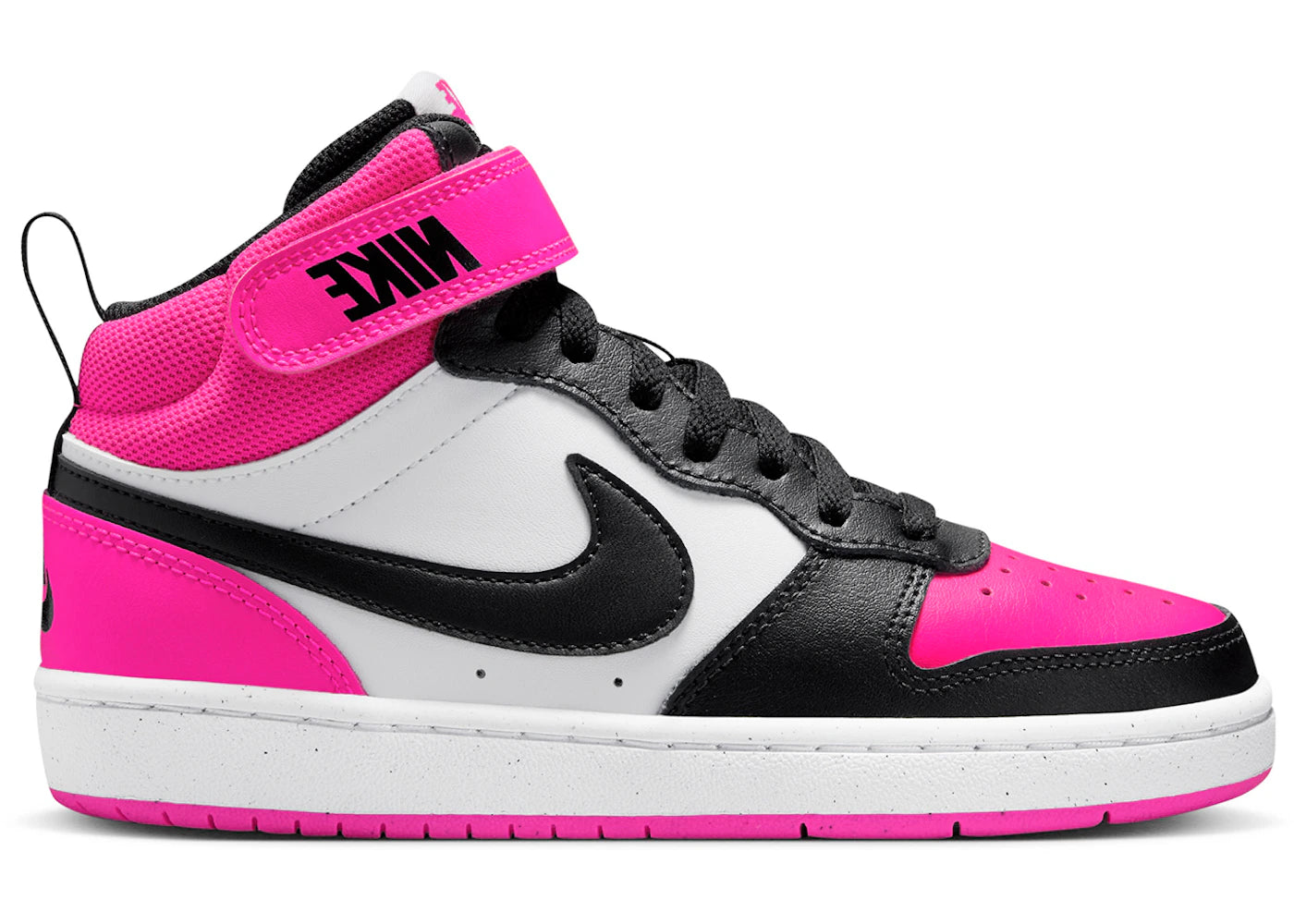 Nike Court Borough Mid 2 White Fierce Pink Black (GS) - vue 360