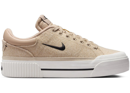 Nike Court Legacy Lift Hemp Sail Sanddrift Black (Women's) - authentic Nike sneakers