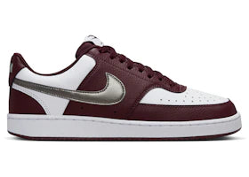 Nike Court Vision Low White Burgundy Metallic Pewter (Women's)