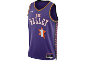 Nike Devin Booker Phoenix Suns 2024 Dri-Fit Jersey Purple - vue 360