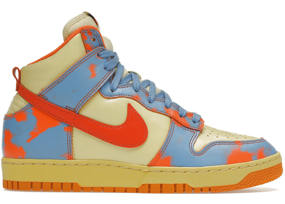Nike Dunk High 1985 SP Orange Acid Wash sneakers - authentic streetwear shoes