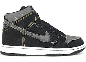 Nike Dunk High Black Denim