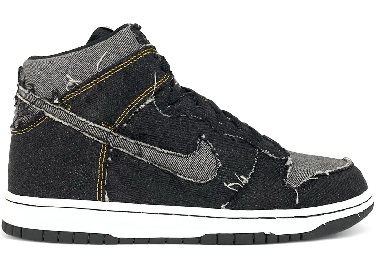 Nike Dunk High Black Denim - vue secondaire A