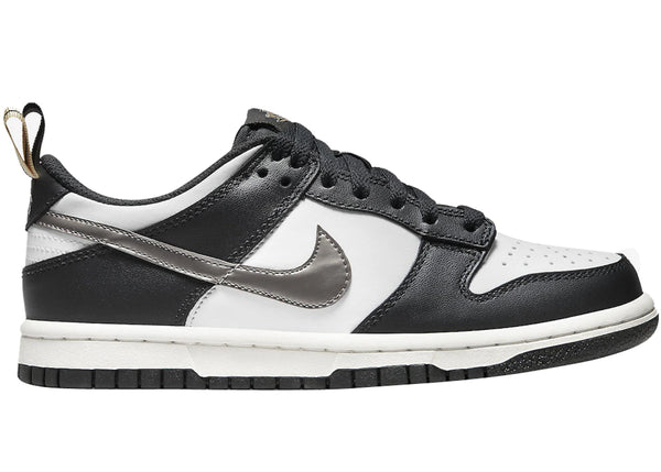 Nike Dunk Low Black White Metallic (GS) sneakers - authentic streetwear shoes