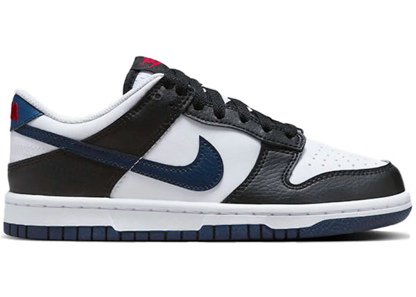 Nike Dunk Low Black White Midnight Navy (GS) sneakers - authentic streetwear shoes