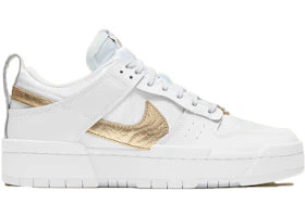 Nike Dunk Low Disrupt White Metallic Gold (Women's) - vue 360