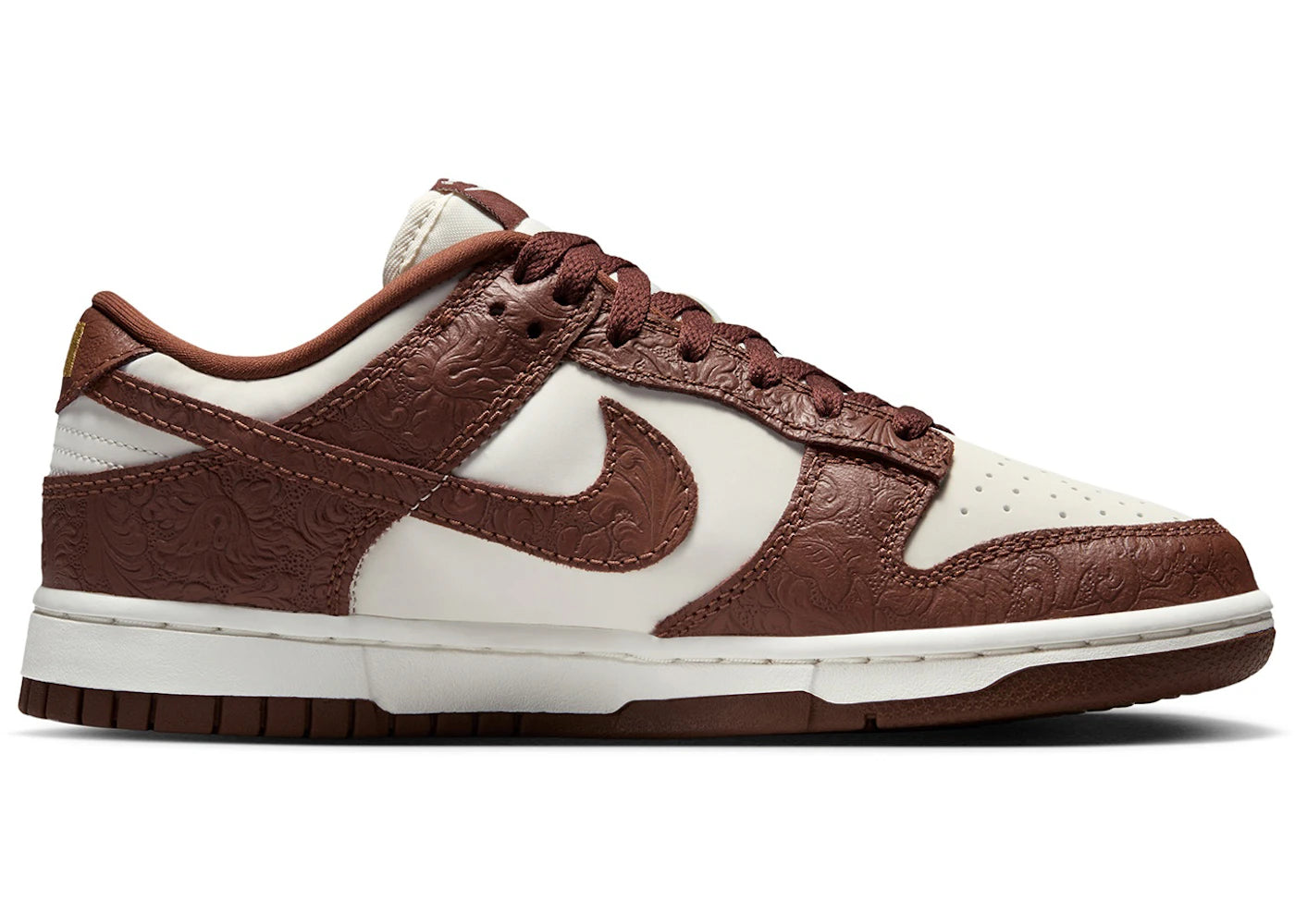 Nike Dunk Low Embossed Baroque Sail Fauna Brown (Women's) - vue 360